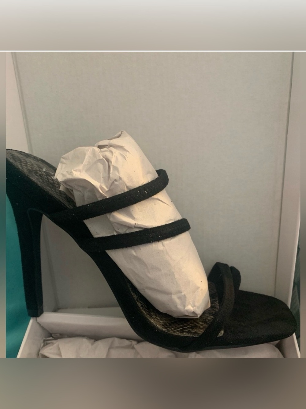 Venus Black high heels size 7 NEW in box. NEVER worn.